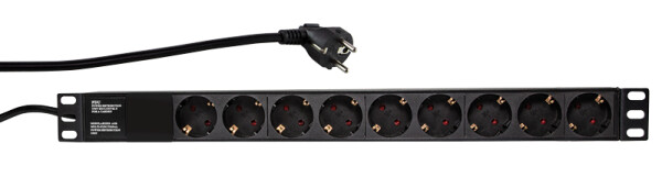 LogiLink PDU9C03 - 9 AC-Ausgänge - Typ F - 230 V - 50 - 60 Hz - 16 A - 3500 W