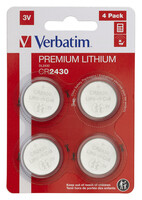Verbatim Lithium BATTERY CR2430 4 PACK - Batterie - CR2430
