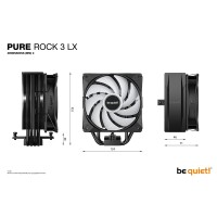 Be Quiet! CPU-kühler Pure Rock 3 LX - CPU-Kühler - 31,2 dB