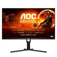AOC G3 U32G3X/BK - 80 cm (31.5") - 3840 x 2160 Pixel - 4K Ultra HD - LED - 1 ms - Schwarz - Rot