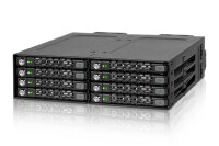 Icy Dock MB998SK-B - Schwarz - Metall - 7 mm - 2 Lüfter - 4 cm - 6 Gbit/s