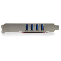 StarTech.com 4 Port USB 3.0 (5 Gbit/s) PCI Schnittstellenkarte- PCI SuperSpeed USB 3.0 Controller Karte - PCI - USB 3.2 Gen 1 (3.1 Gen 1) - Rot - CE - FCC - TAA - REACH - Renesas/NEC - µPD720202 - 5 Gbit/s