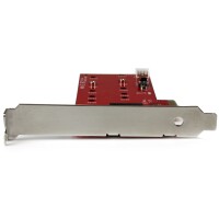 StarTech.com 2x M.2 SSD Controller Card - PCIe - M.2 SATA III NGFF Card
