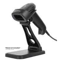 Manhattan 2D LED Barcodescanner 320mm 1.4m USB-Kabel schwarz