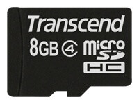 Transcend TS8GUSDC4 - 8 GB - MicroSDHC - Klasse 4 - Schwarz