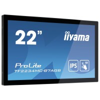Iiyama ProLite 22" (54.6 cm) 10-Punkt Open Frame Touch Monitor mit Anti-Glare-Beschichtung und erhöhter Helligkeit - 54,6 cm (21.5") - 1920 x 1080 Pixel - Full HD - LED - 8 ms - Schwarz