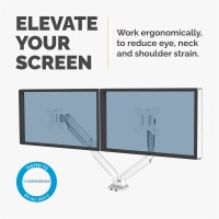 Fellowes Platinum Series 8056301 - Klemme/Durchführung - 8 kg - 101,6 cm (40") - 100 x 100 mm - Höhenverstellung - Weiß