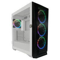 LC-Power Holo-1_X - Midi Tower - PC - Weiß - ATX -...