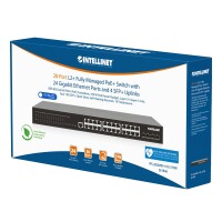 Intellinet 28-P PoE+ Managed Switch 4x10GbE 450W - Switch...