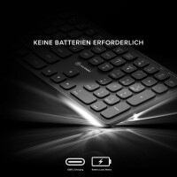 Alogic Echelon BT Wireless Mouse+ Keyboard German Black - Tastatur - QWERTZ - Tastatur - QWERTZ