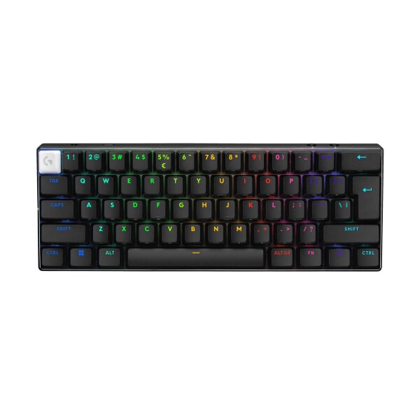 Logitech G PRO X 60, Verkabelt & Kabellos, USB + RF Wireless + Bluetooth, Mechanischer Switch, QWERTY, RGB-LED, Schwarz