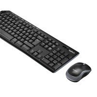 Logitech MK270, Volle Größe (100%), Kabellos, USB, AZERTY, Schwarz, Maus enthalten