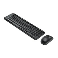Logitech MK220 - Volle Größe (100%) - Kabellos - RF Wireless - QWERTY - Schwarz - Maus enthalten