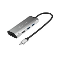 j5create JCD392-N 4K60 Elite USB-C® 10Gbps Travel Dock - Kabelgebunden - USB 3.2 Gen 1 (3.1 Gen 1) Type-C - 100 W - 10,100,1000 Mbit/s - Grau - Space Grey