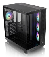 Thermaltake View 380 XL TG ARGB, Midi Tower, PC, Schwarz, ATX, micro ATX, Mini-ITX, SPCC, Gehärtetes Glas, Gaming