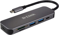 D-Link DUB-2325 - USB Typ-C - USB 3.2 Gen 1 (3.1 Gen 1) Type-A - USB 3.2 Gen 1 (3.1 Gen 1) Type-C - MicroSD (TransFlash) - SD - SDHC - SDXC - 5000 Mbit/s - Grau - Leistung