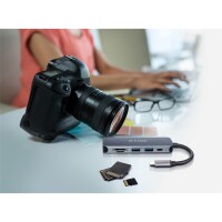 D-Link DUB-2325 - USB Typ-C - USB 3.2 Gen 1 (3.1 Gen 1) Type-A - USB 3.2 Gen 1 (3.1 Gen 1) Type-C - MicroSD (TransFlash) - SD - SDHC - SDXC - 5000 Mbit/s - Grau - Leistung