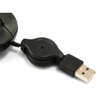 Equip Optische Maus USB Travel Rechts-Linkshänder schwarz - Maus - 1.000 dpi