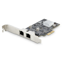 StarTech.com 2-Port 2.5 Gbit PCIe Netzwerkkarte - Intel I225-V - Dual-Port Computer LAN Karte - Multi-Gigabit NIC - PCI Express Server Netzwerkkarte - 2.5G Ethernet Adapter - Eingebaut - Kabelgebunden - PCI Express - Ethernet - 2500 Mbit/s - Schwarz