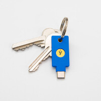 YUBICO Security Key - Windows 10 - Mac OS - Android - Blau - USB-C - FIDO 2 Certified - FIDO Universal 2nd Factor (U2F) Certified