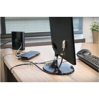 Kensington Schließsystem für Desktop- und Peripheriegeräte 2.0 - 2,44 m - Kensington - Schlüssel - Karbonstahl - Schwarz - Silber