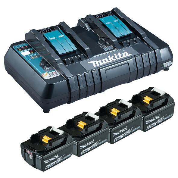 Makita 199485-6 - Batterie- & Ladegerät-Set - Lithium-Ion (Li-Ion) - 6 Ah - 18 V - Makita - 4 Stück(e)