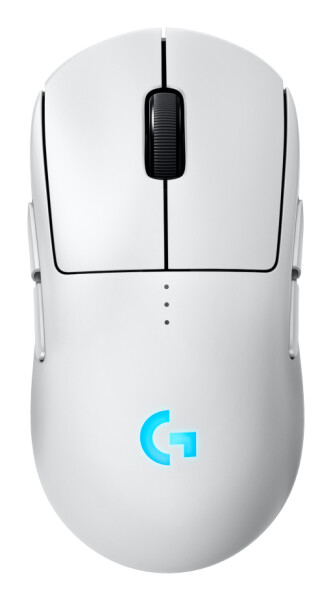 Logitech G PRO 2 LIGHTSPEED Mouse, Beidhändig, Optisch, RF Wireless + USB Type-A, 32000 DPI, 1 ms, Weiß