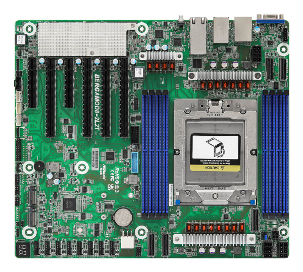 ASRock Mainboard BERGAMOD8-2L2T CEB Sockel SP5 Single - Mainboard - SSI CEB