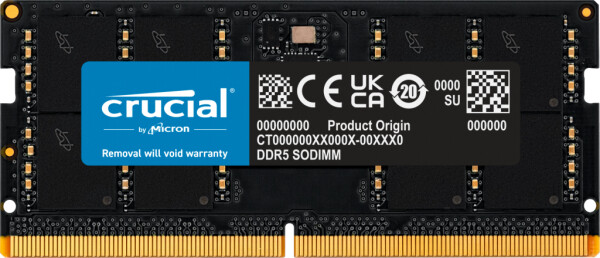 Crucial CT64G56C46S5, 64 GB, 1 x 64 GB, DDR5, 5600 MHz, 262-pin SO-DIMM