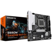 Gigabyte B650M GAMING WIFI6E Mainboard - AMD Ryzen 9000 Serie CPUs, 5+2+2 Phasen VRM, bis zu 6400 MHz DDR5 (OC), 1xPCIe 4.0 M.2, 2,5 GbE LAN, WIFI 6E, USB 3.2 Gen 1, AMD, Sockel AM5, AMD Ryzen 7000 Series, AMD Ryzen 8000 Series, AMD Ryzen 9000 Series, Soc