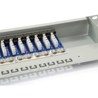 Equip Patch Panel - Hellgrau, RAL 7035 - 1U