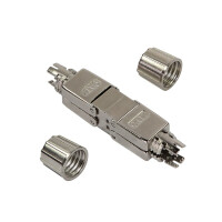 LogiLink MP0057 - Cat.6A - Cat.7 - Cat.7A - Metallisch - Gerade - Metall - Nickel - Zink - 22/24 - Nickel