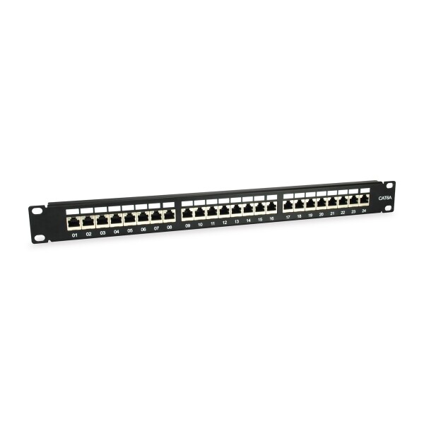 Equip 24-Port Cat.6A Geschirmtes Patch Panel - Schwarz - RJ-45 - Cat6a - Schwarz - 1U - RoHS - CE