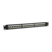 Equip 24-Port Cat.6A Geschirmtes Patch Panel - Schwarz -...