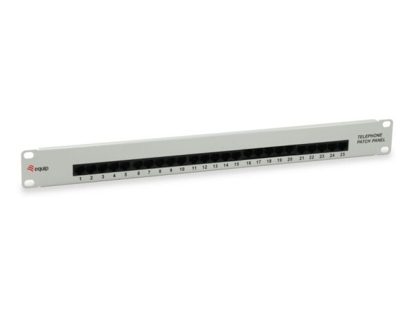 Equip Patchpanel 25x RJ45 Cat3 19" UTP 1HE ISDN hellgrau - Patch-Panel - ISDN