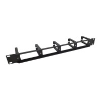 Equip 19" Rack Mount Kabelmanagement-Panel - Schwarz - Kabelmanagementtafel - Schwarz - Kunststoff - Stahl - 1U - China - 482,6 mm