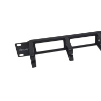 Equip 19" Rack Mount Kabelmanagement-Panel - Schwarz - Kabelmanagementtafel - Schwarz - Kunststoff - Stahl - 1U - China - 482,6 mm