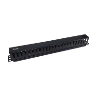 Equip 19" Rack Mount Kabelmanagement-Panel - Schwarz - Kabelmanagementtafel - Schwarz - 1U - China - 482,6 mm - 44,5 mm