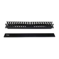 Equip 19" Rack Mount Kabelmanagement-Panel - Schwarz - Kabelmanagementtafel - Schwarz - 1U - China - 482,6 mm - 44,5 mm