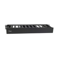Equip 19" Rack Mount Kabelmanagement-Panel - Schwarz - Kabelmanagementtafel - Schwarz - Acrylnitril-Butadien-Styrol (ABS) - 1U - China - 482,6 mm