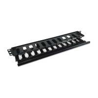 Equip 19" Rack Mount Kabelmanagement-Panel - Schwarz - Kabelmanagementtafel - Schwarz - Acrylnitril-Butadien-Styrol (ABS) - 1U - China - 482,6 mm