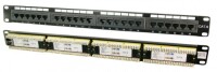 LogiLink Patch Panel 19" CAT6 24-Port - Schwarz