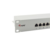 Equip 16-Port Cat.6 Ungeschirmtes Patch Panel - Hellgrau - 10/100/1000Base-T(X) - Gigabit Ethernet - 1000 Mbit/s - RJ-45 - Cat6 - Grau
