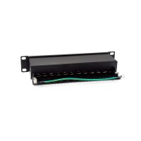 Equip Patchpanel 12x RJ45 Cat6A 10" FTP 1HE Premium schwarz - Patch-Panel - Ethernet