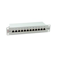 Equip Patchpanel 12x RJ45 Cat6A 10" FTP 1HE Premium...