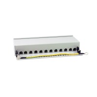 Equip Patchpanel 12x RJ45 Cat6A FTP 1HE Premium hellgrau - Patch-Panel - Ethernet