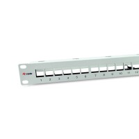 Equip Patchpanel 24x Cat6A 19" FTP 1HE Keystone Montage ws - Patch-Panel