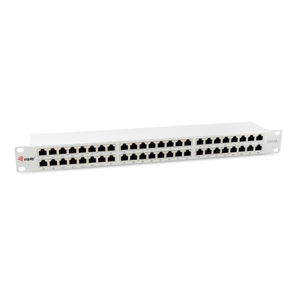 Equip Patchpanel 48x RJ45 Cat6A 19" FTP 1HE Premium hellgrau - Patch-Panel - Ethernet