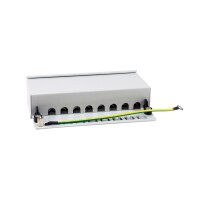 Equip Patchpanel 8x RJ45 Cat6A FTP 1HE Keystone Montage gr - Patch-Panel - Ethernet