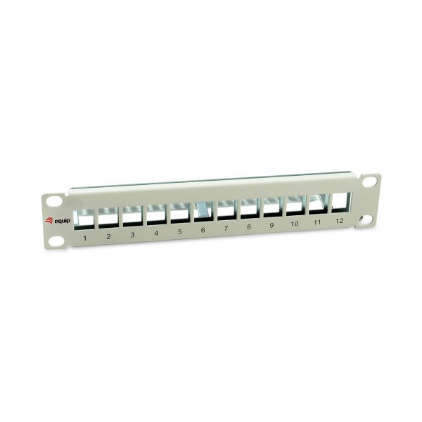 Equip Patchpanel 12x Cat6A 10" FTP 1HE Keystone Montage ws - Patch-Panel